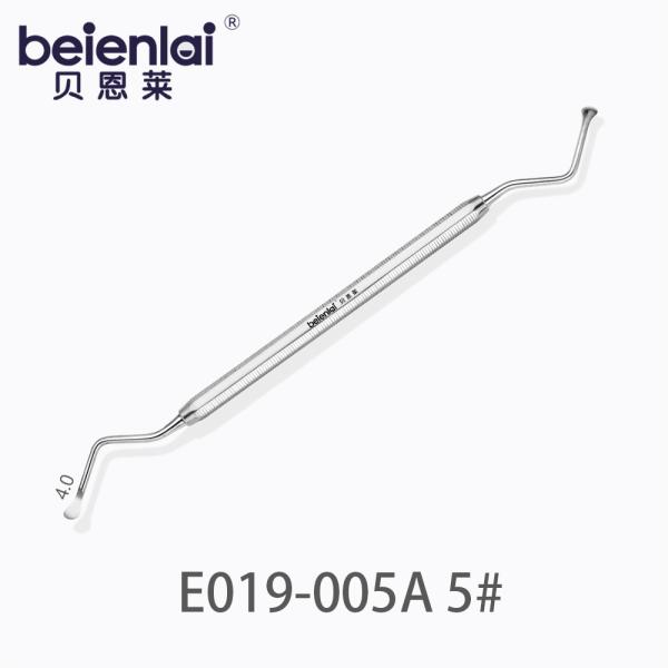 Benlai Dental Curette E019-005A BJS 5#, Double End 4.0 Tips, 6.5 Octagonal Handle